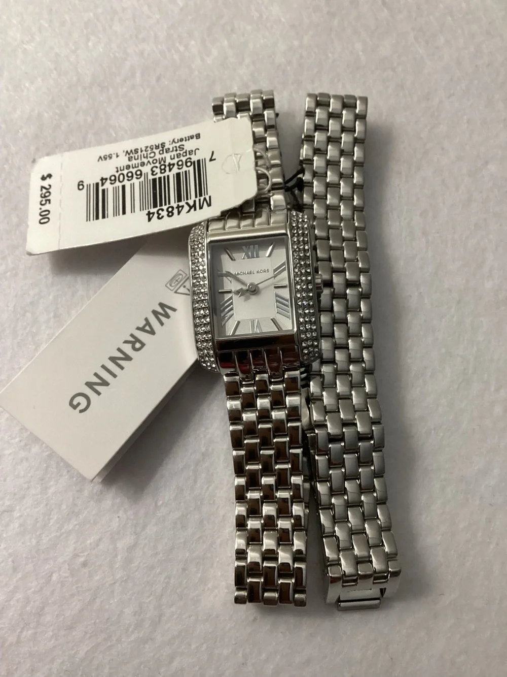 Michael Kors Emery Double Wrap Three-Hand Stainless Steel Watch 22mm